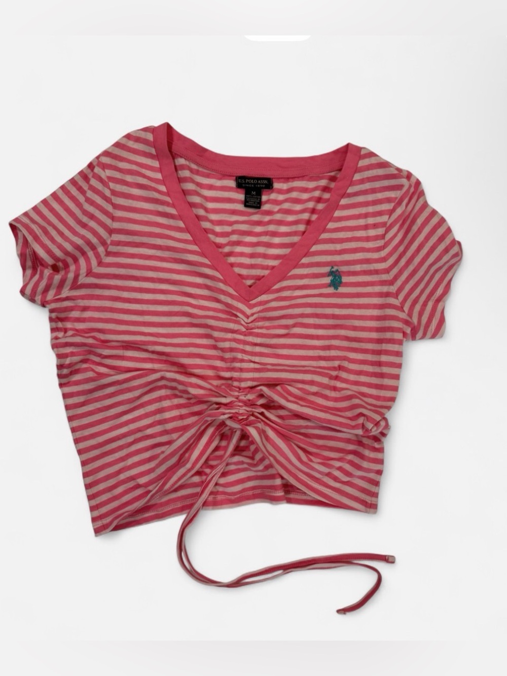 U.S. Polo Assn. Pink Striped Tie Waist Top 💕🐎